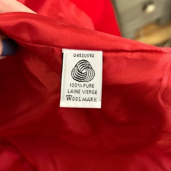 Vintage Pendleton Wool Blazer Red USA Made 16 Petite 1990s 1980s - Picture 4 of 12